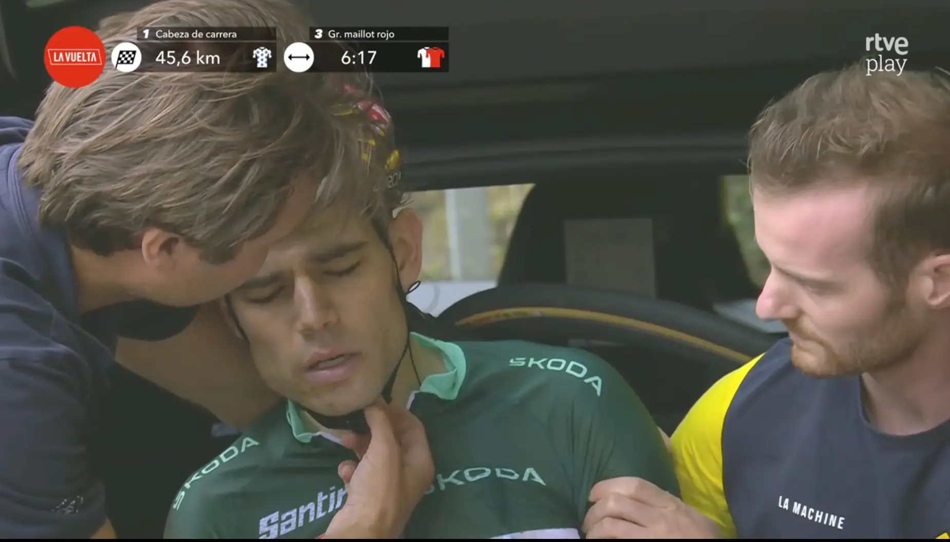¡Terribles noticias! Wout van Aert abandona la Vuelta a España tras un duro accidente en la etapa 16
