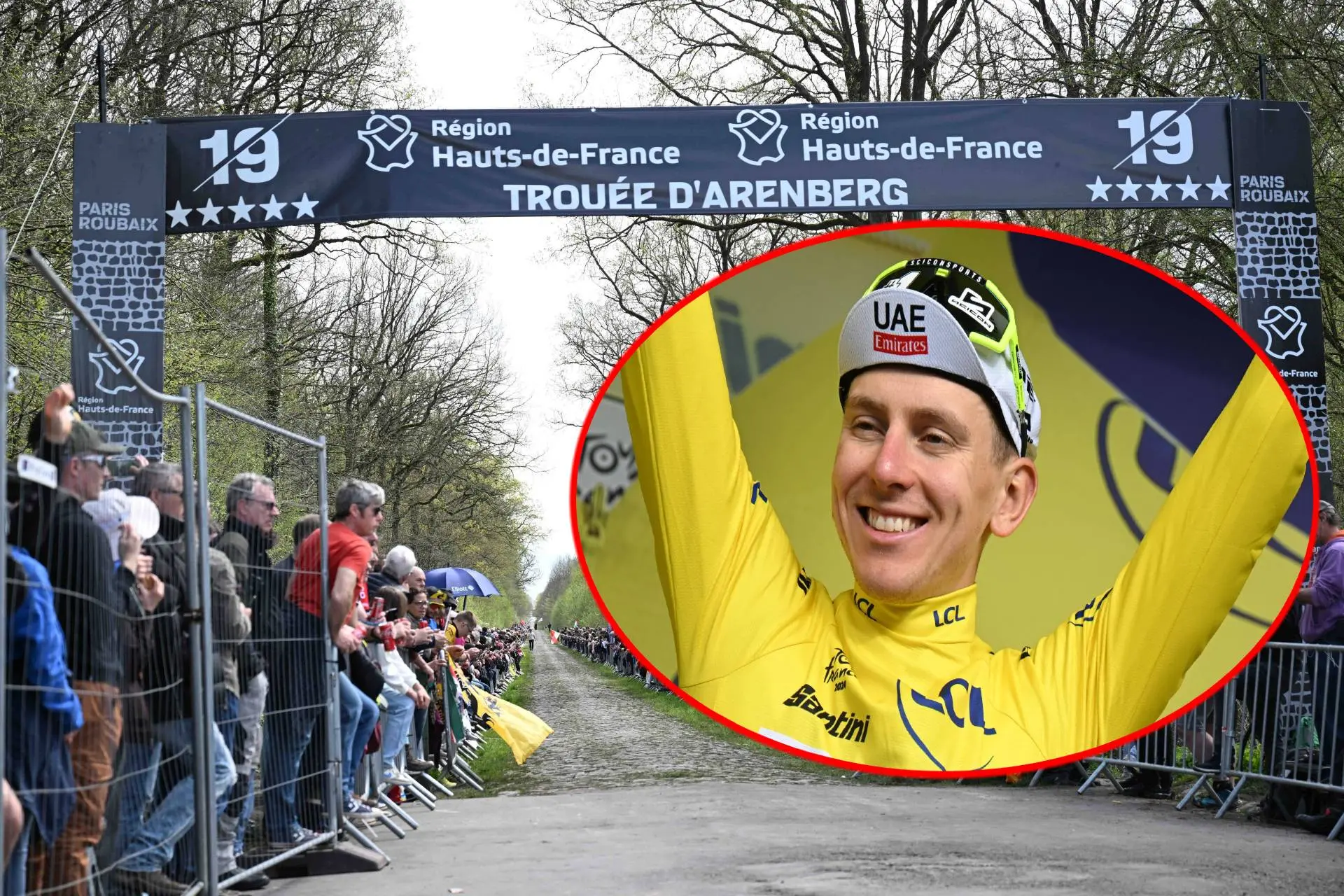 ¿Bombazo a la vista? Tadej Pogacar se es visto Arenberg y se especula que podría correr la París-Roubaix