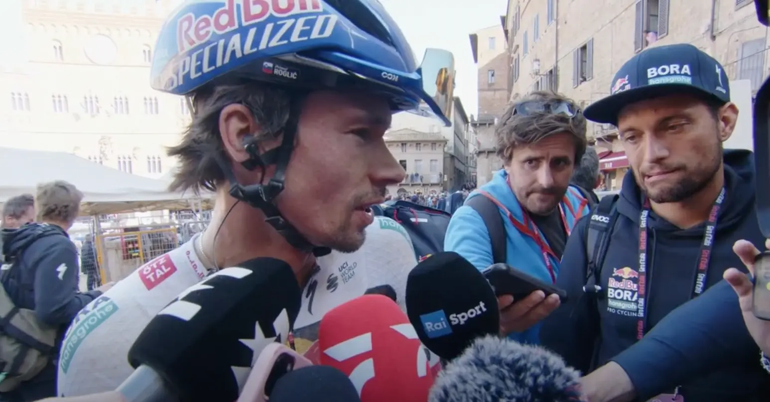 "Ha sido duro": Primoz Roglic, tras llevarse un estacazo mortal de UAE en el Giro de Italia