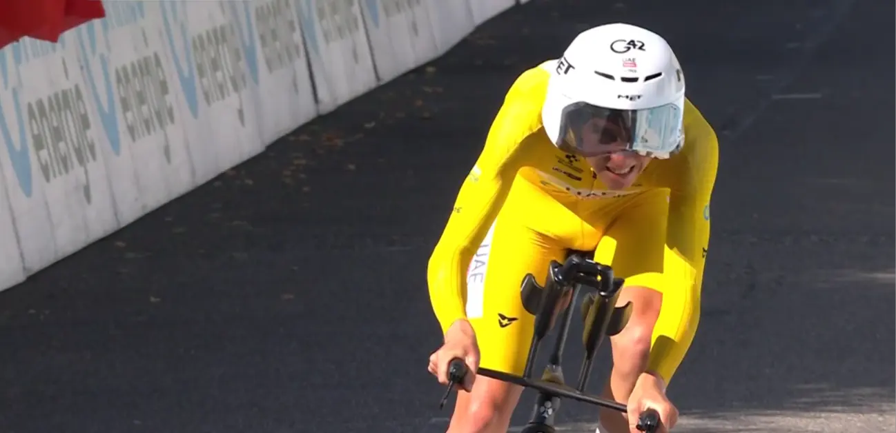 Resultados Vuelta a Suiza 2026 Etapa 4: Tadej Pogacar vence por unas centésimas a Mathieu van der Poel en la contrarreloj