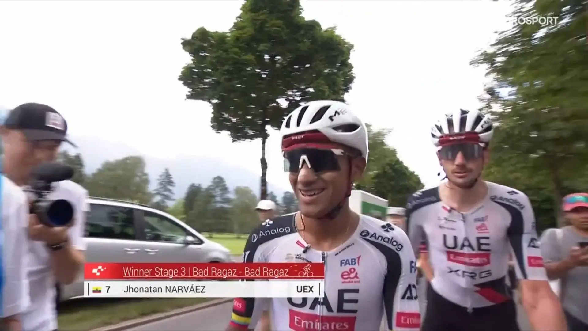 Resultados Vuelta a Suiza 2026 Etapa 3: Jhonatan Narváez aniquila a Xandro Meurisse desde una fuga lanzada por Tadej Pogacar