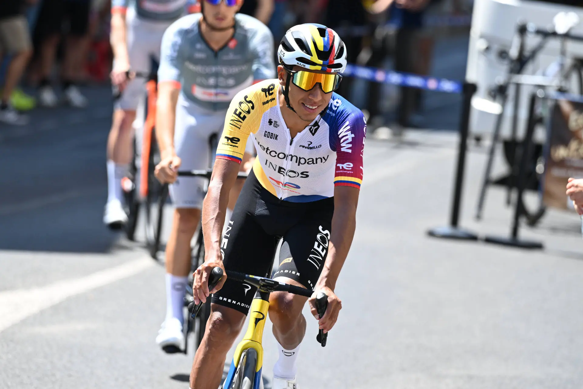 Egan Bernal on Stage 10 of the 2026 Tour de France