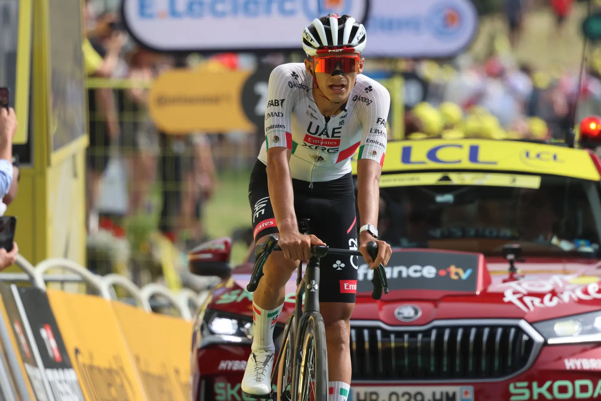 Isaac del Toro, en el Tour de Francia 2026.