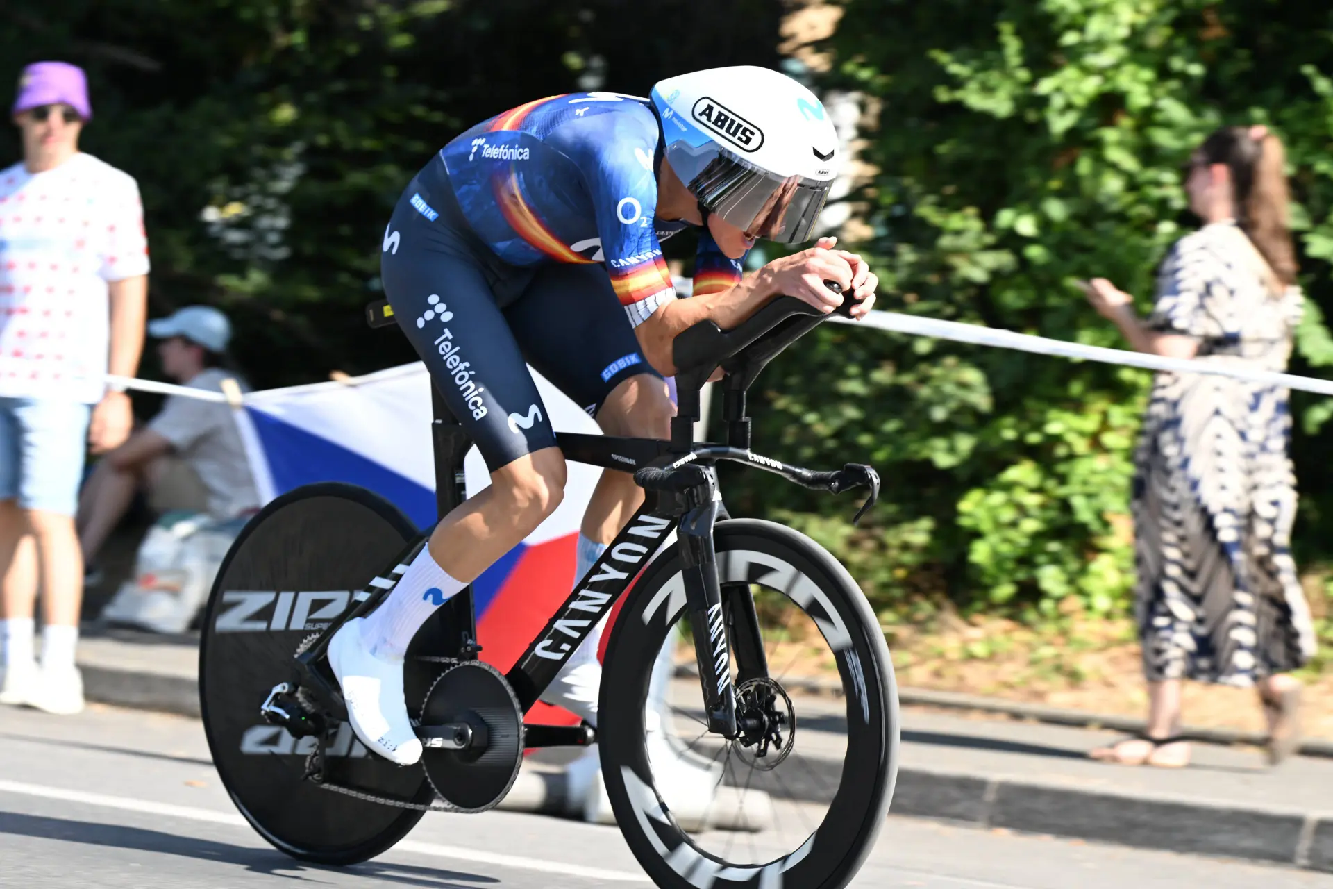 Pablo Castrillo, en la contrarreloj individual del Tour de Francia 2026.