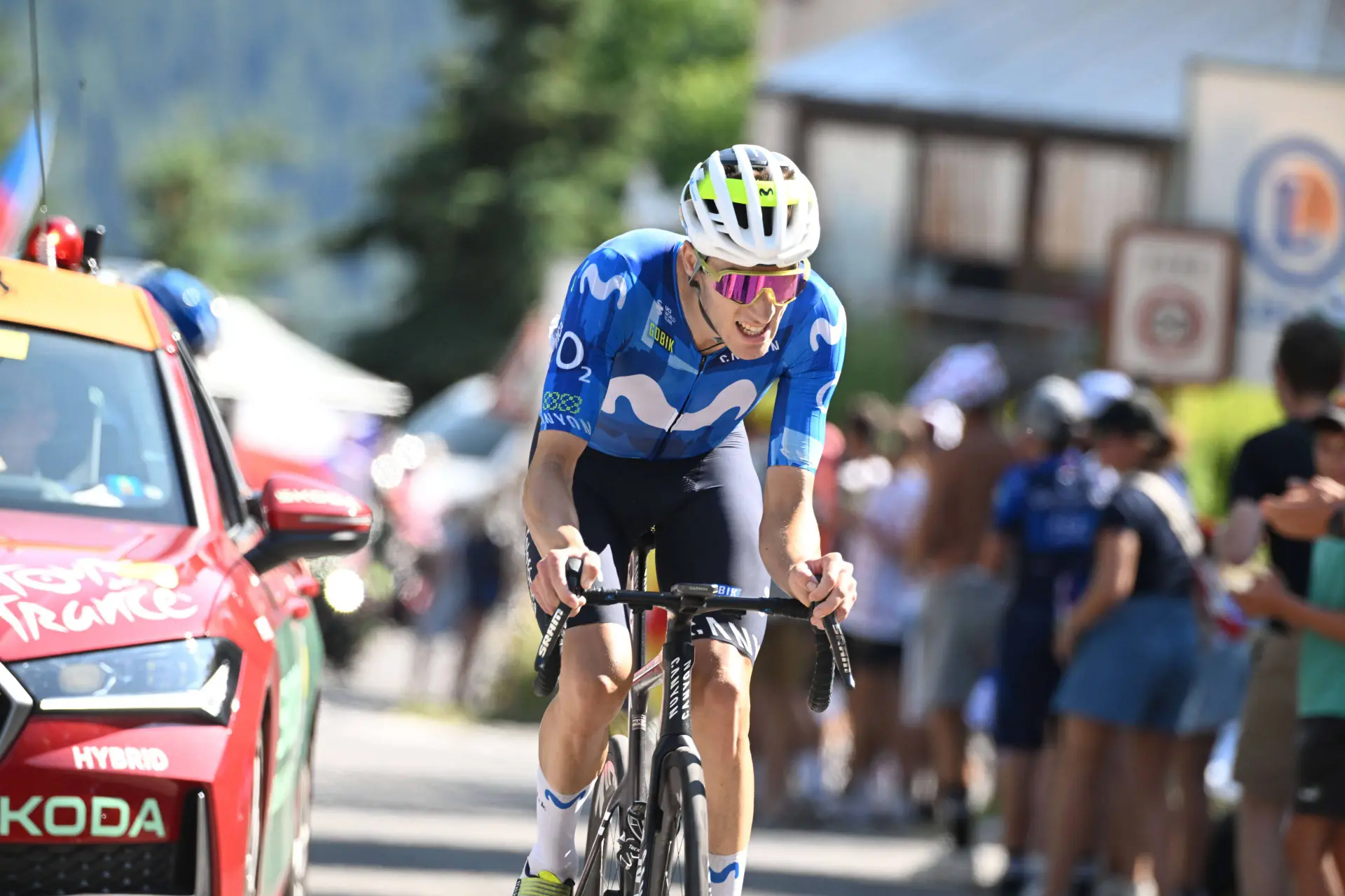 Pablo Castrillo, en el Tour de Francia 2026 con Movistar Team.