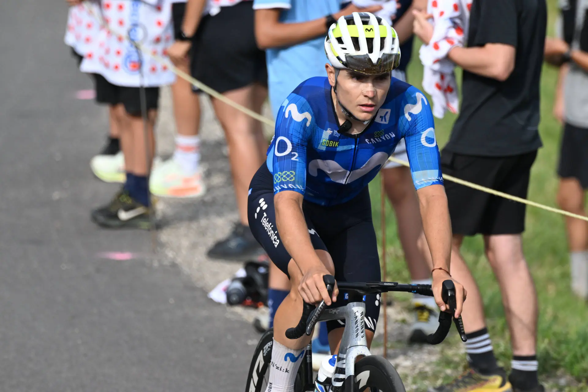 Raúl García Pierna, en el Tour de Francia 2026 con Movistar Team.