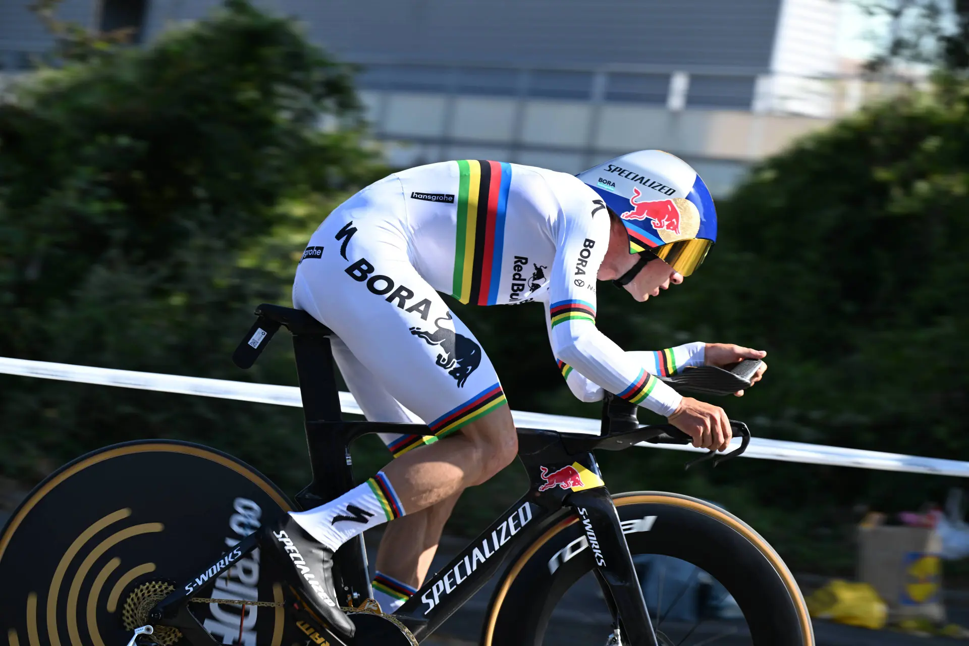 Remco Evenepoel, en la contrarreloj del Tour de Francia 2026.
