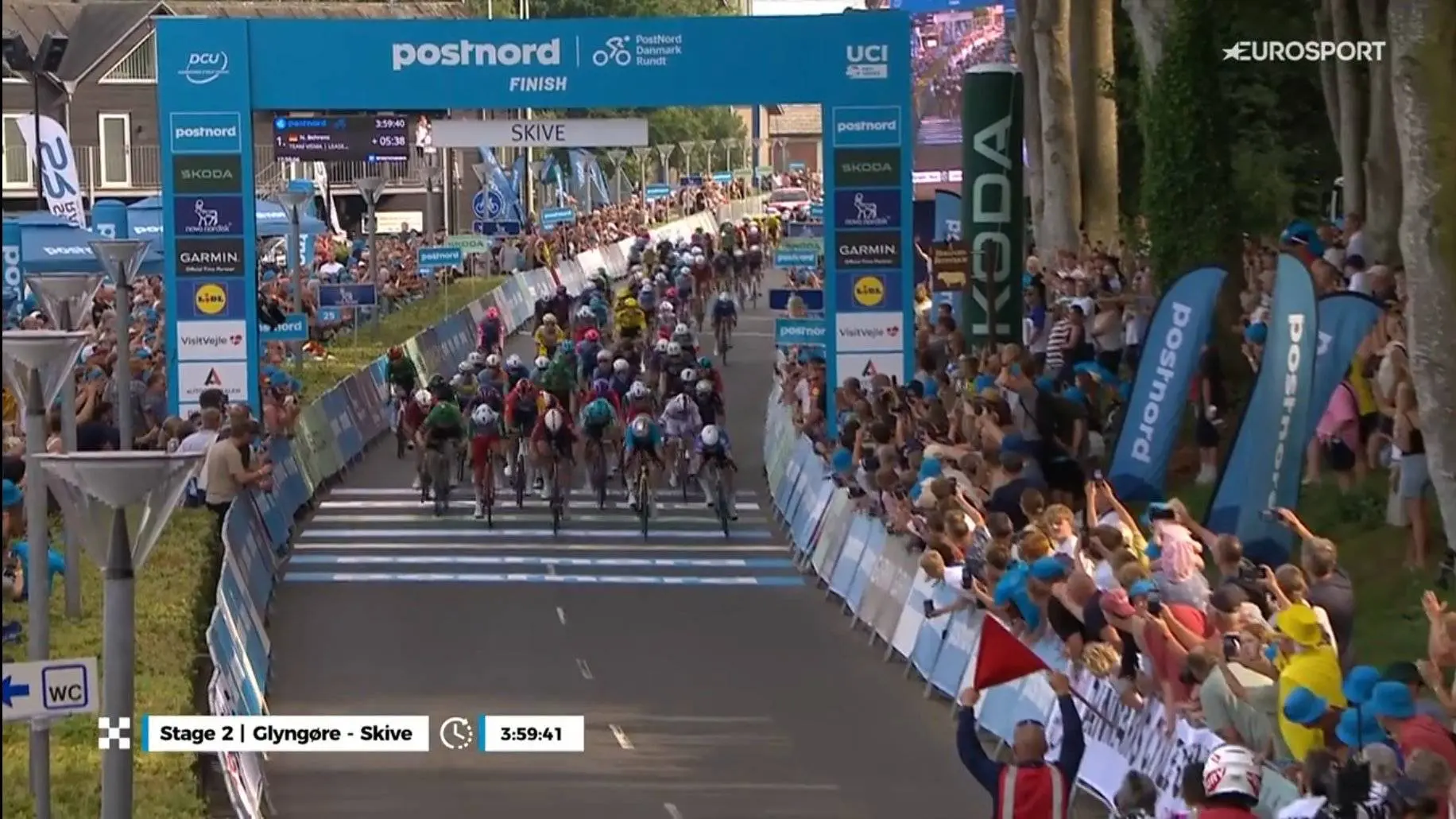 Stage 2 finish of the Tour of Denmark