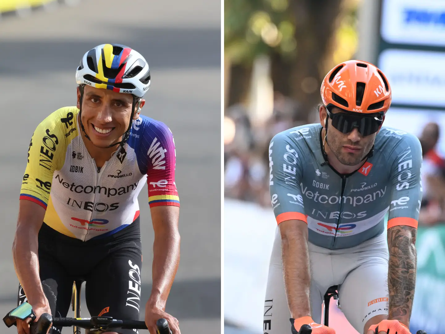 Egan Bernal and Remco Evenepoel