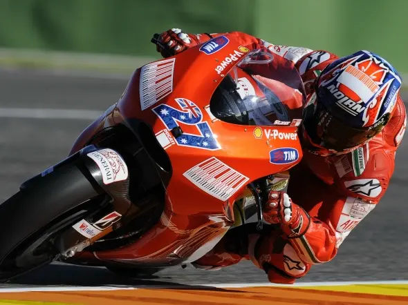 casey stoner motogp valencia test 1
