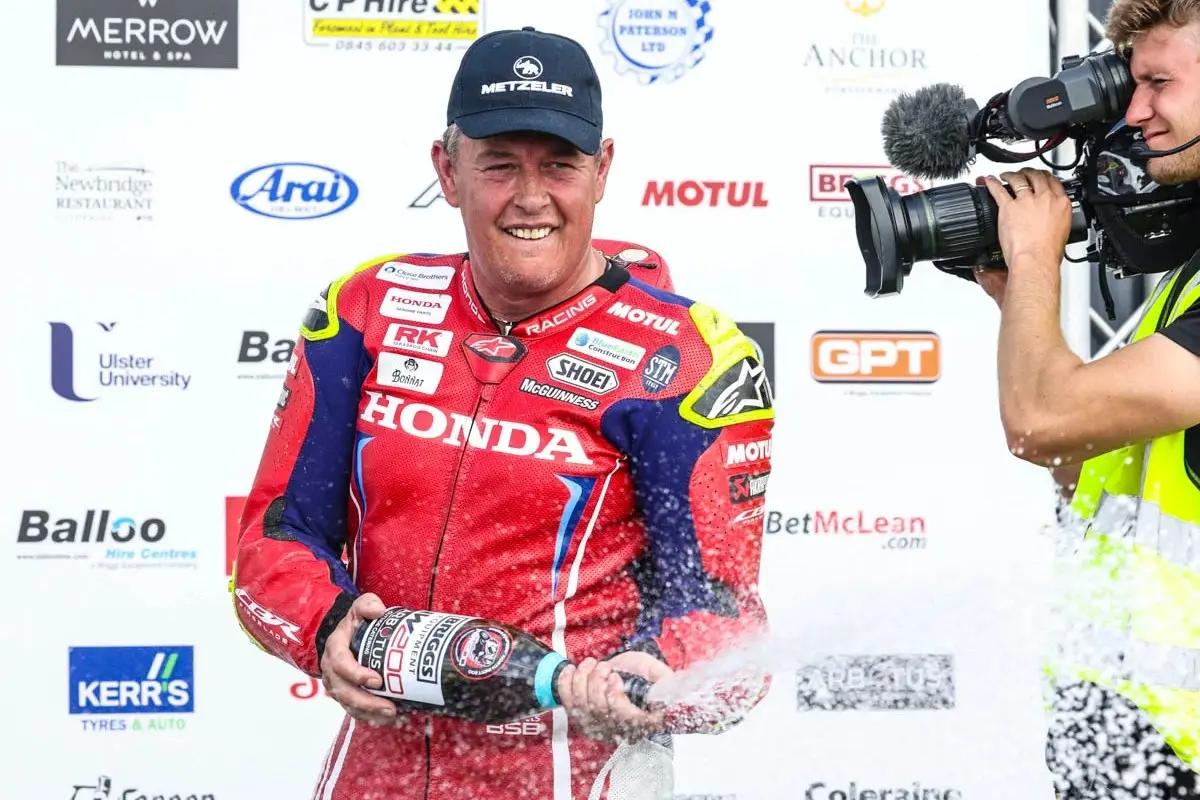 john mcguinness podium north west 200 2024