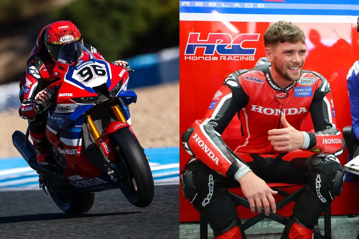 Jake Dixon pilota Honda HRC Superbike nel Jerez Test