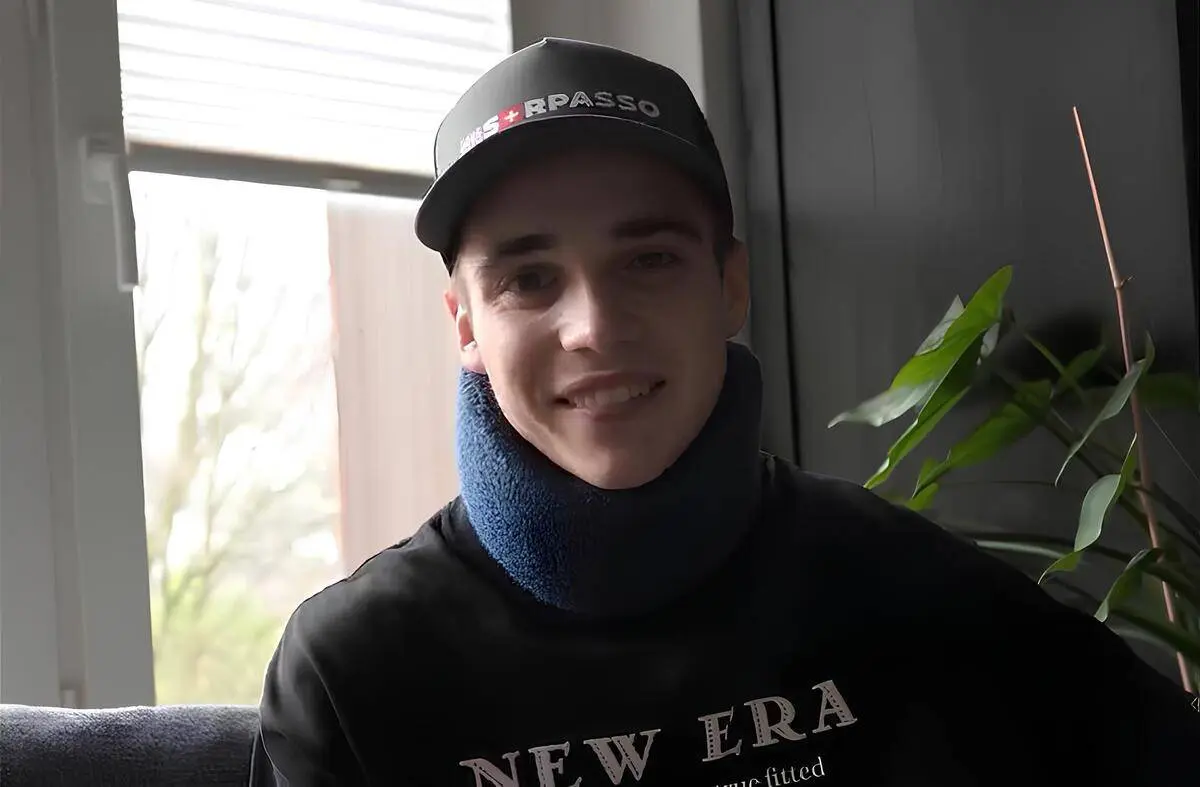 Noah Dettwiler, il primo saluto video: il 20enne svizzero vede la ripresa