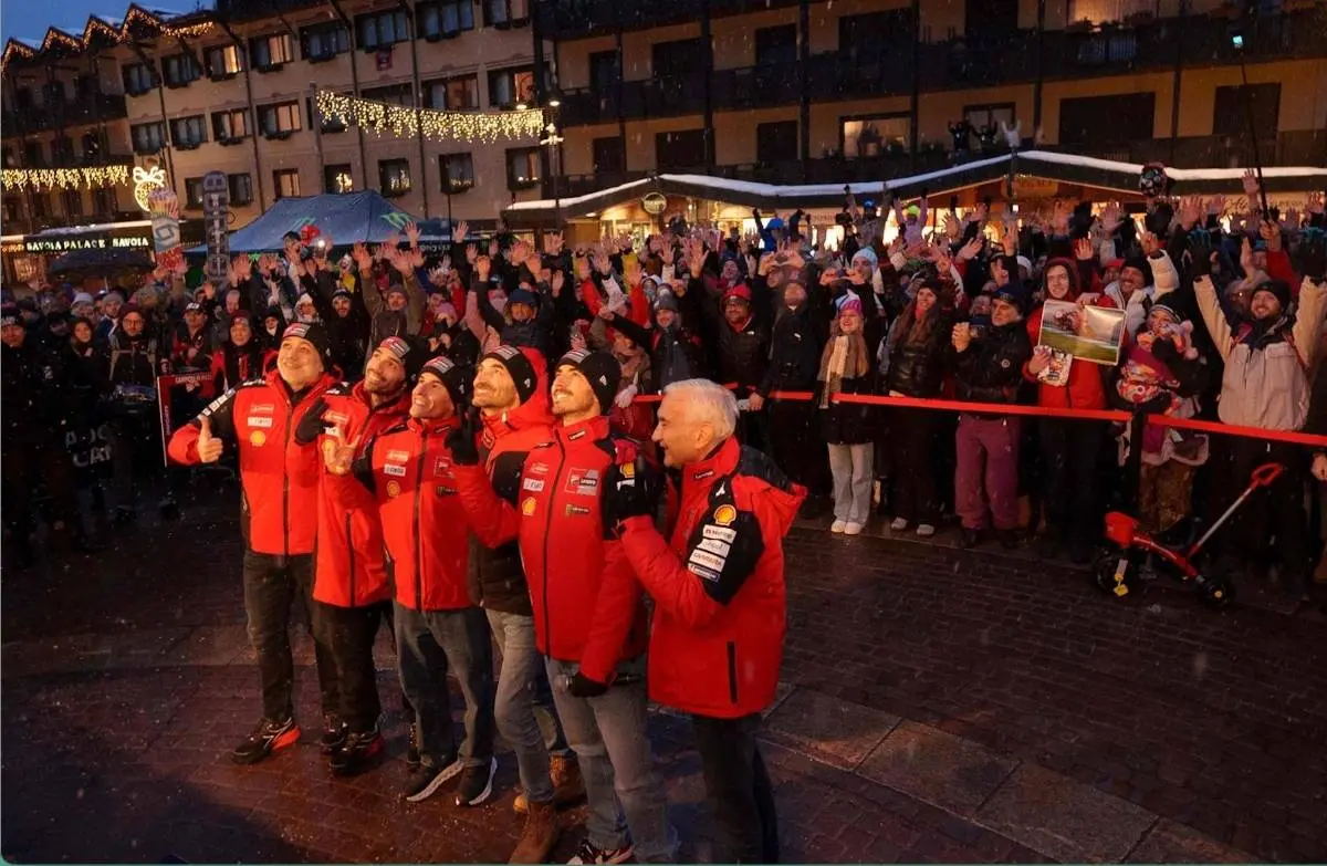 Madonna di Campiglio between slopes and stages: Ducati takes the stage, Melandri DJs, and Bagnaia talks about Márquez