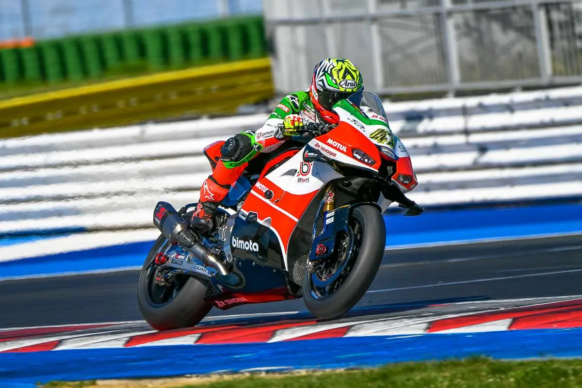 Misano Superbike Test, Day 2: Bassani slots in among the Ducatis, times as of 1:00 pm
