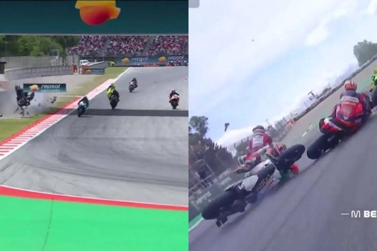 LIVE - MotoGP Barcellona: incidenti e bandiere rosse, poi vince Diggia! Martin e Acosta furiosi
