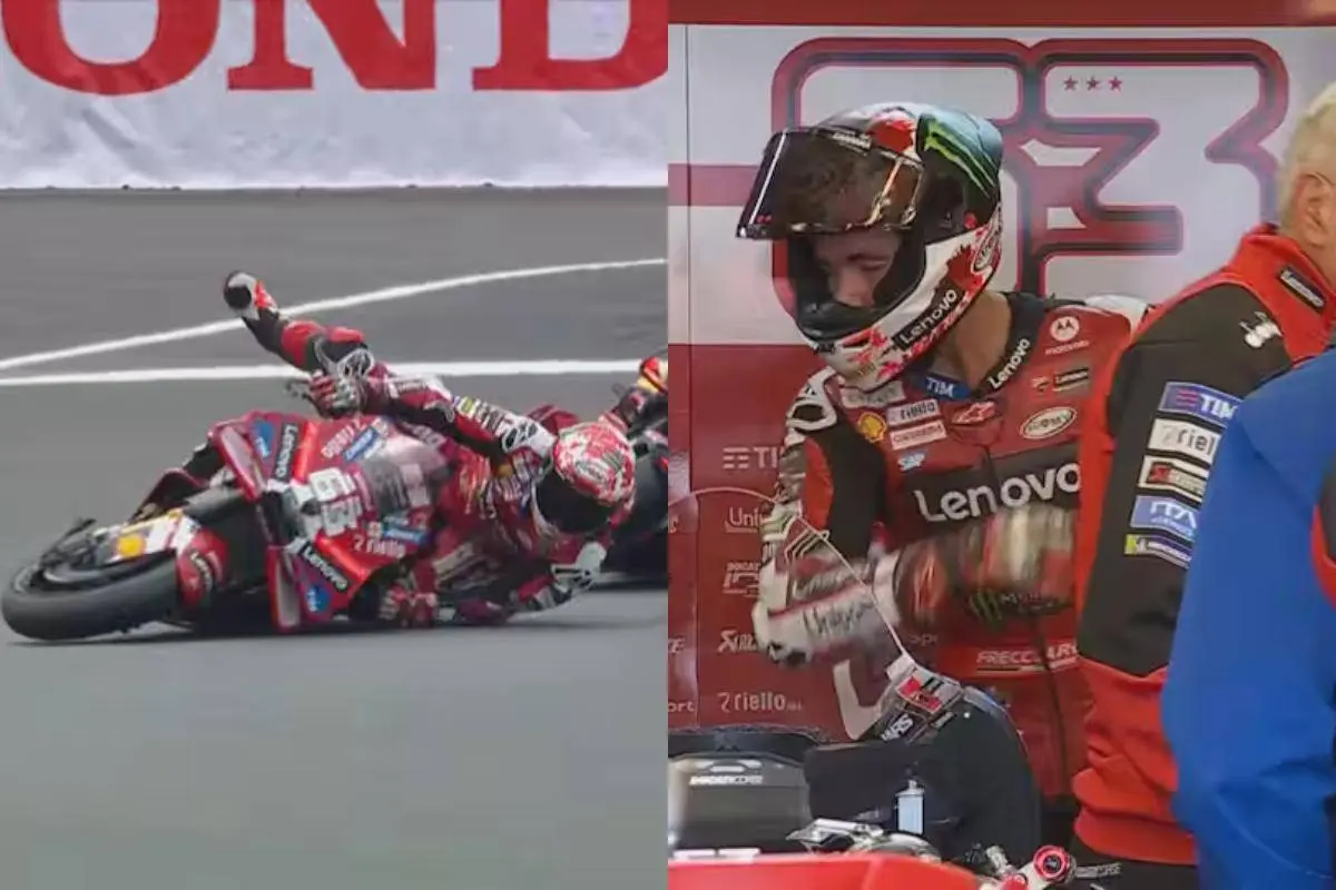 French GP, Pecco Bagnaia furious after the crash: "No human error"
