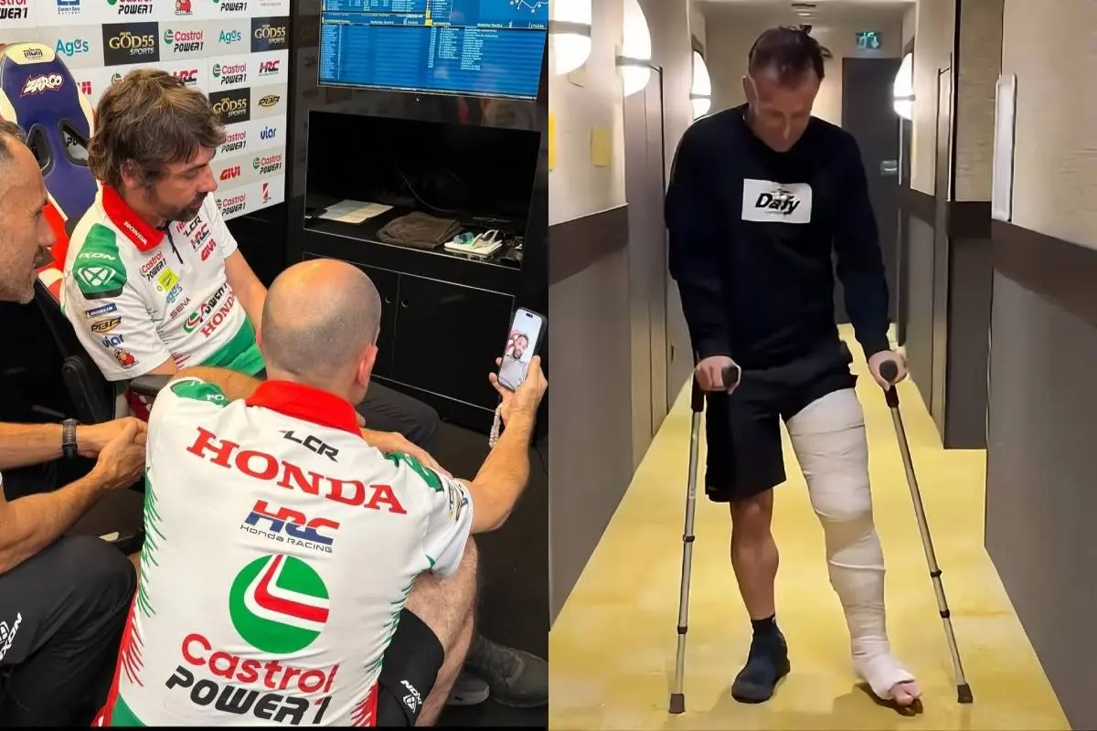 Infortunio Zarco: LCR Honda lo “porta” in pista, attesa per l'operazione al ginocchio