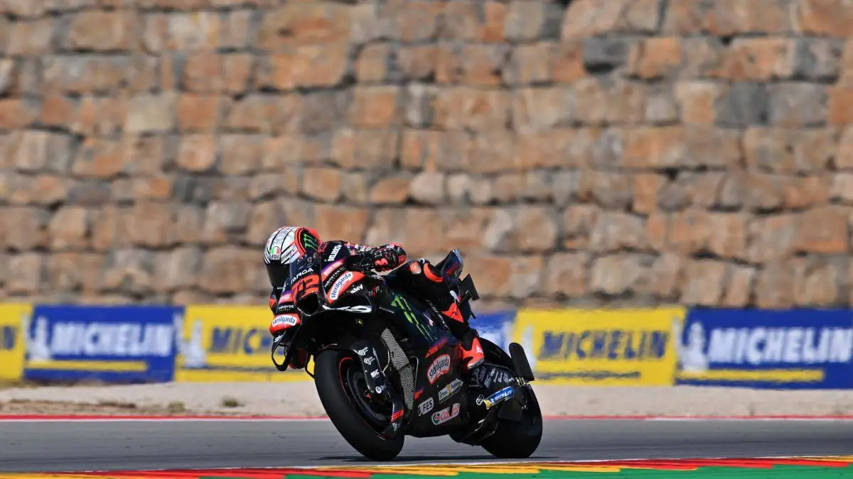 Marco Bezzecchi pilota Aprilia MotoGP ad Aragon