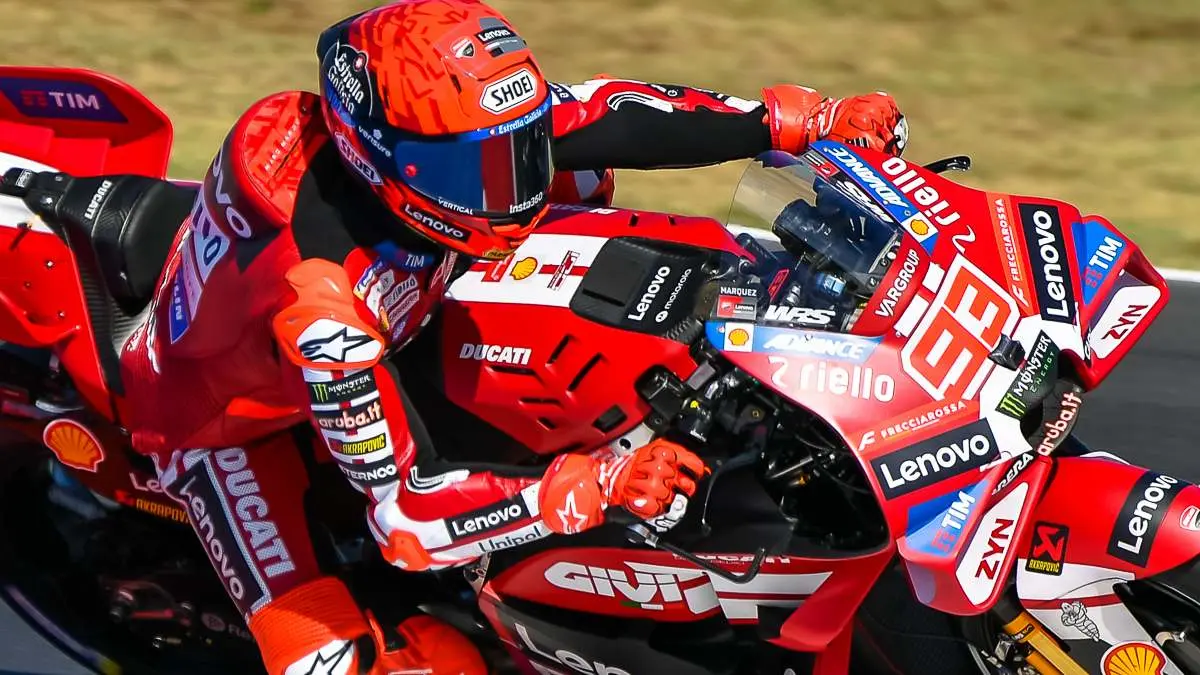 Marc Marquez guida la Ducati MotoGP a Misano