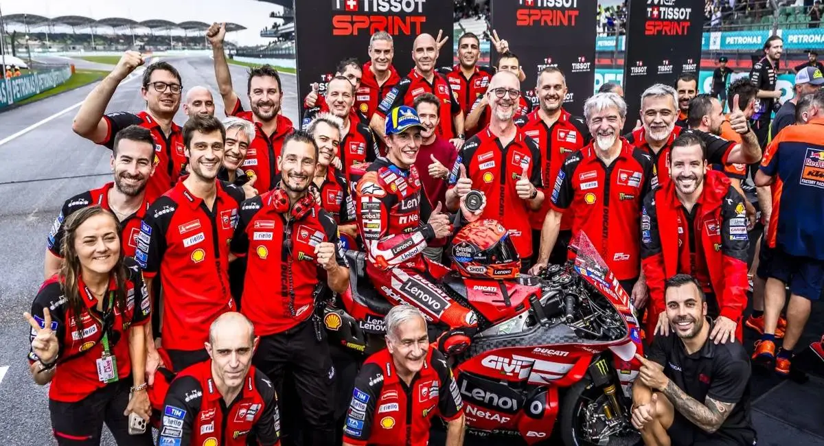 MotoGP Malesia: Ducati festeggia il podio di Marc Marquez