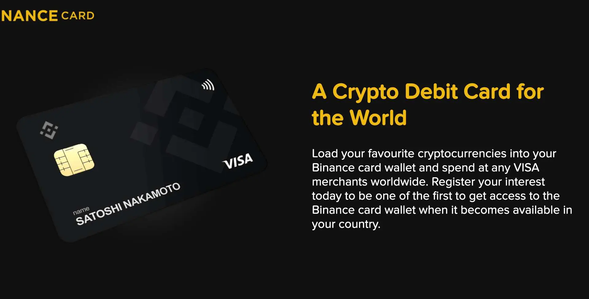 binance kaart