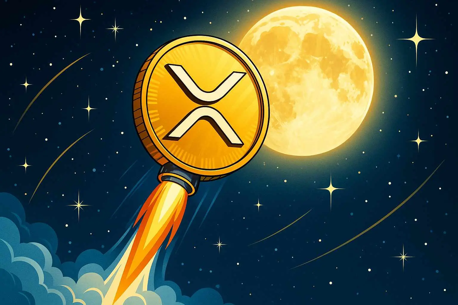 XRP koersstijging naar de maan