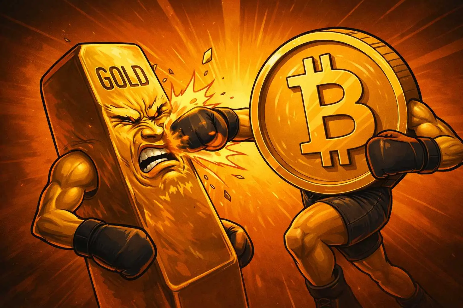 Bitcoin vs. goud