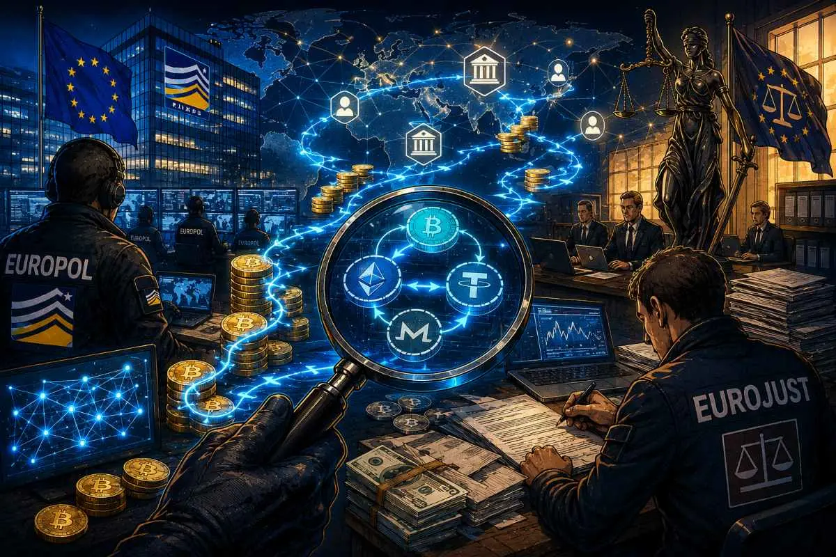 Europol Eurojust AudiA6 crypto-witwassen
