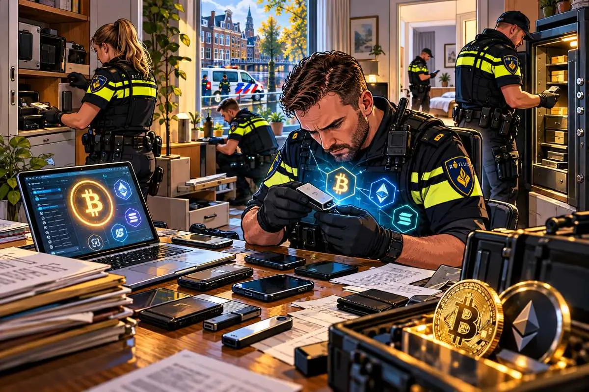 Politie huisdoorzoeking crypto
