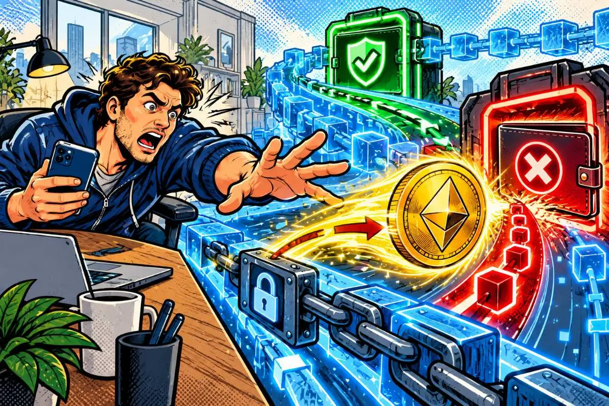 Paniek na een verkeerde cryptotransactie