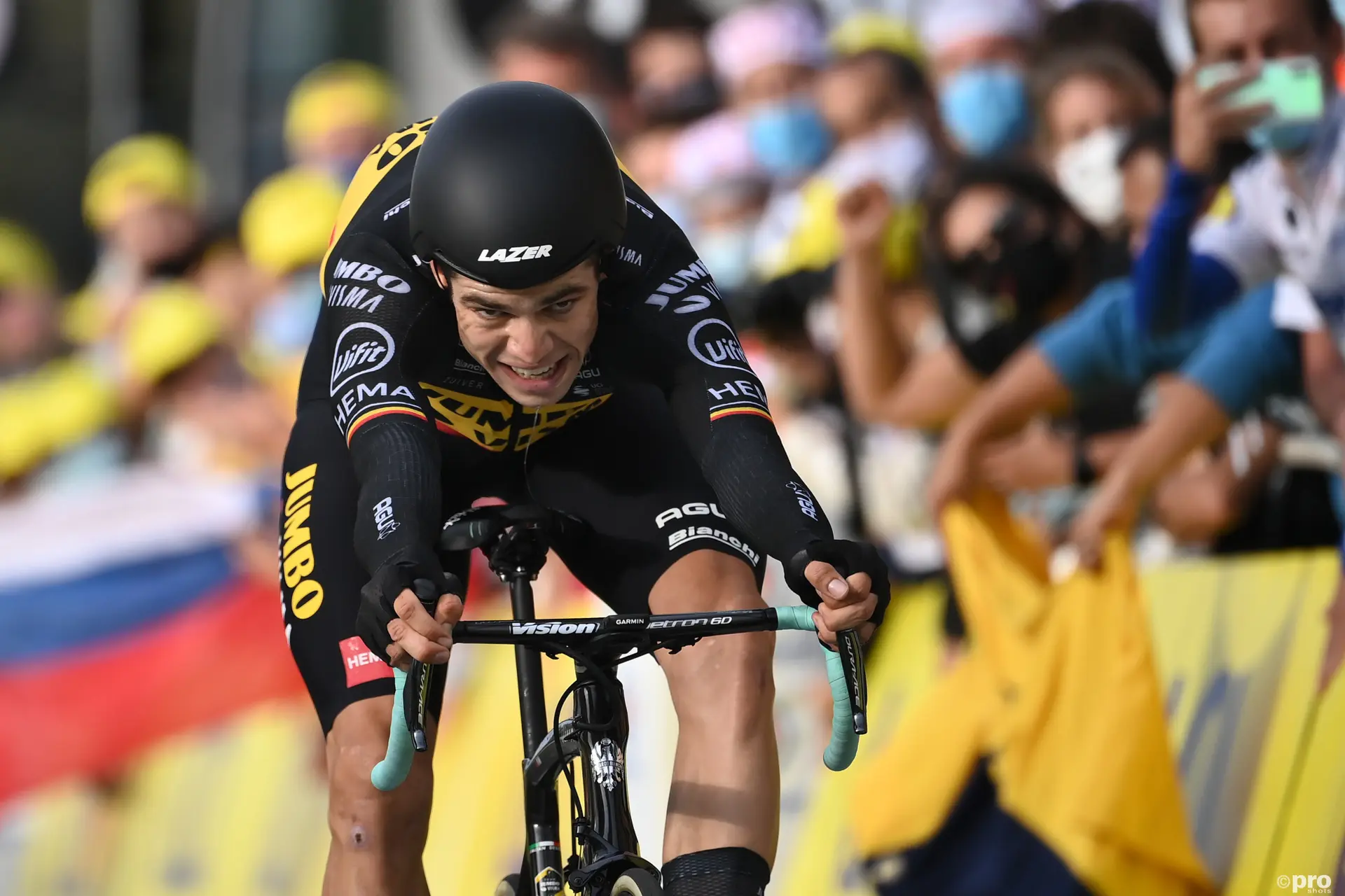 Wout van Aert wins Paris-Nice stage four time-trial and moves into the yellow jersey