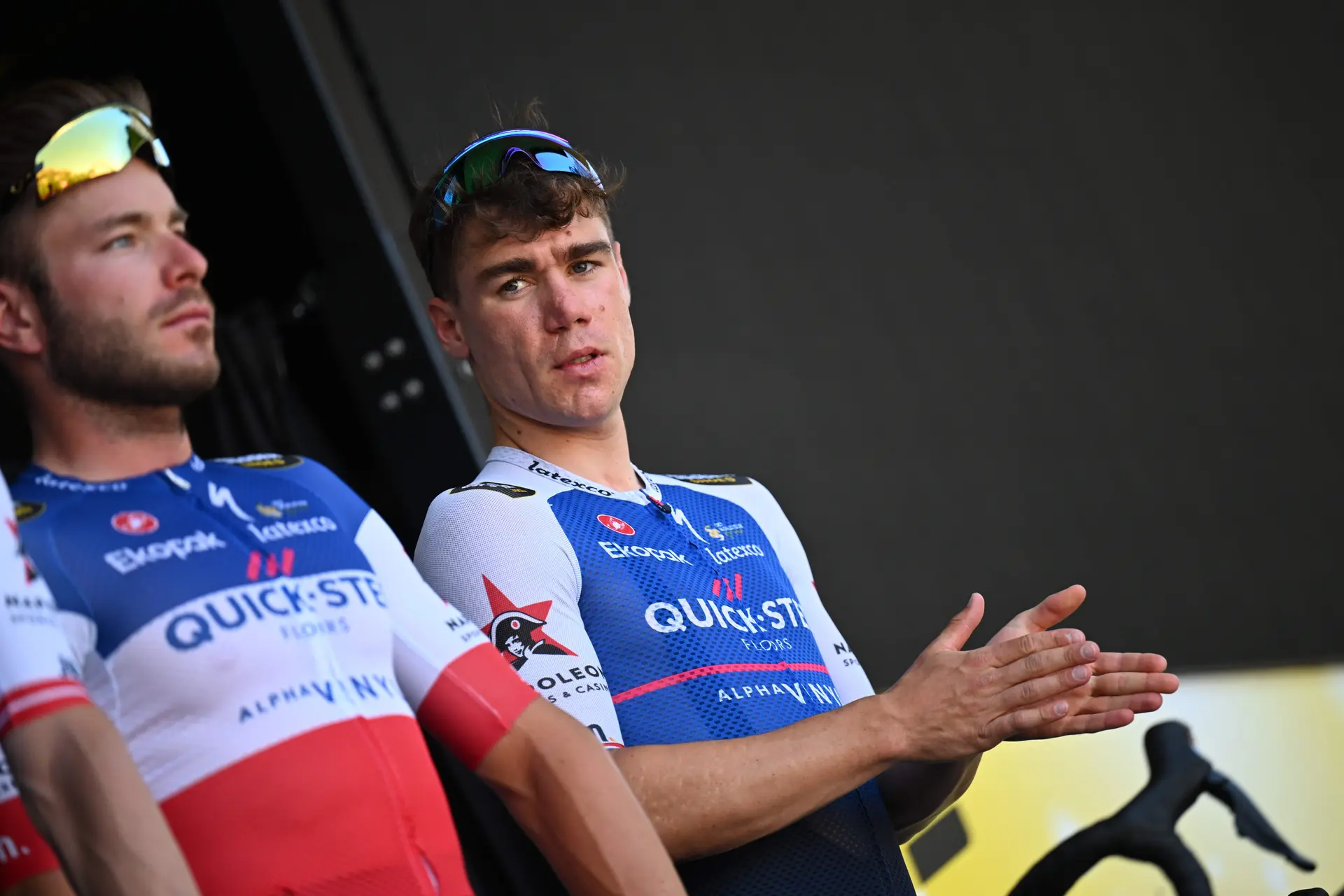 Fabio Jakobsen dismisses internal rivalry with Tim Merlier: "In any case, you need two strong sprinters in a team"