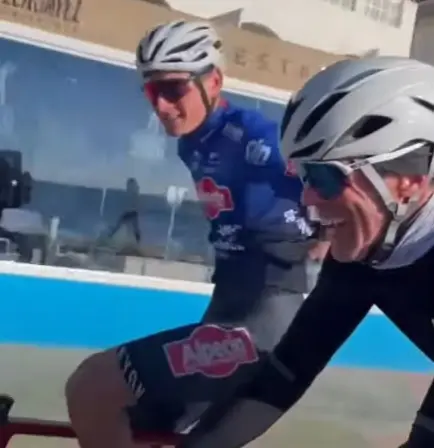 Video: Mario Cipollini joins Mathieu van der Poel in Spanish training ride