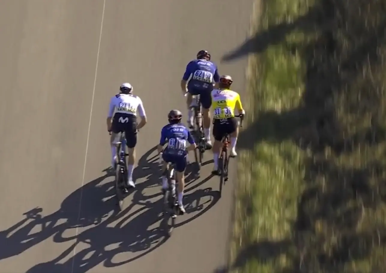 Video: Tadej Pogacar sprints to intermediate sprint, unhappy with Démare as Gaudu cuts lead