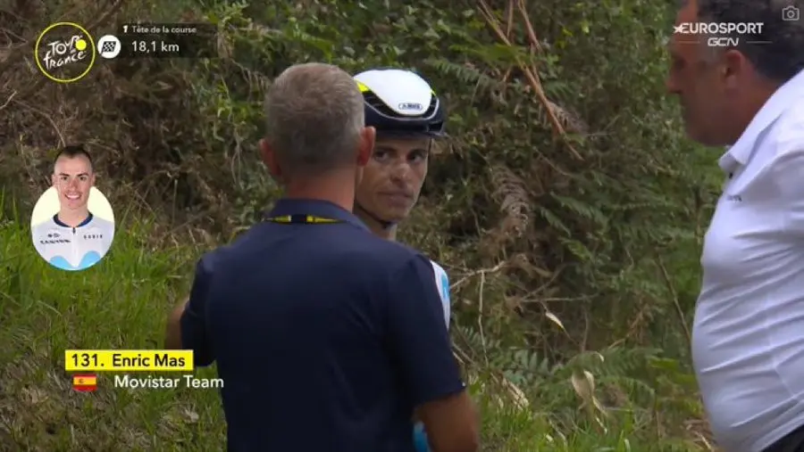 UPDATE: Enric Mas abandons the Tour de France after he and Richard Carapaz hit the deck hard on opening stage