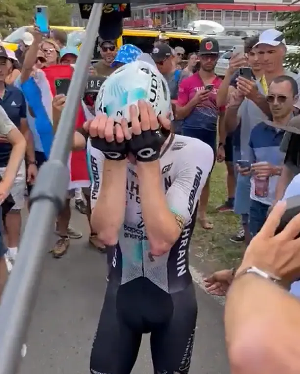VIDEO: Emotion pours out of Matej Mohoric after he wins stage 19 of the Tour de France