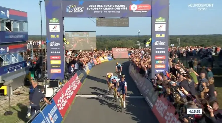 VÍDEO: Christophe Laporte vence Van Aert, Kooij e De Lie para conquistar o título de campeão Europeu