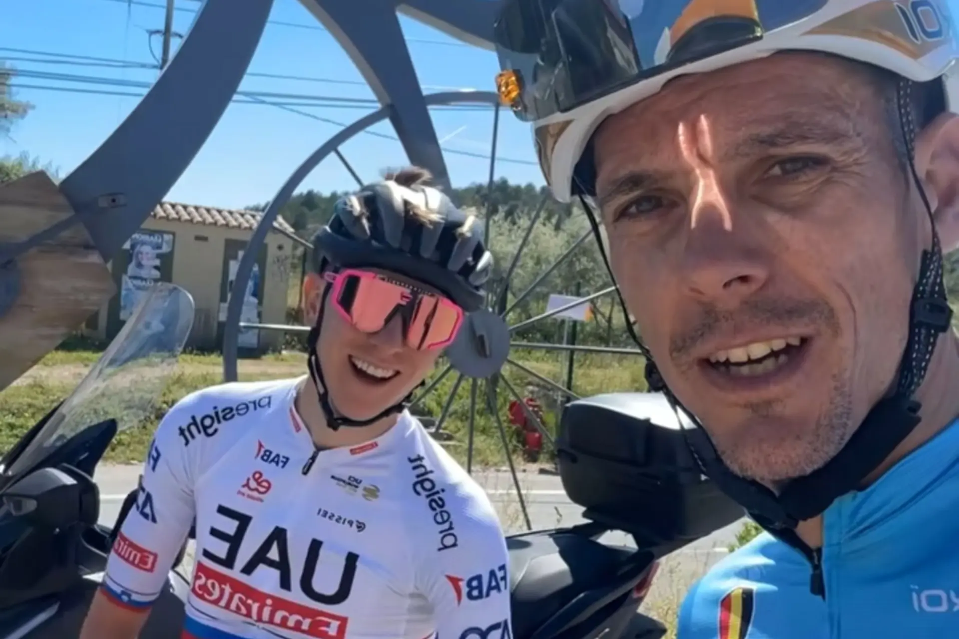VÍDEO: Philippe Gilbert junta-se a Tadej Pogacar para o reconhecimento da Volta a França no Dia Mundial da Bicicleta