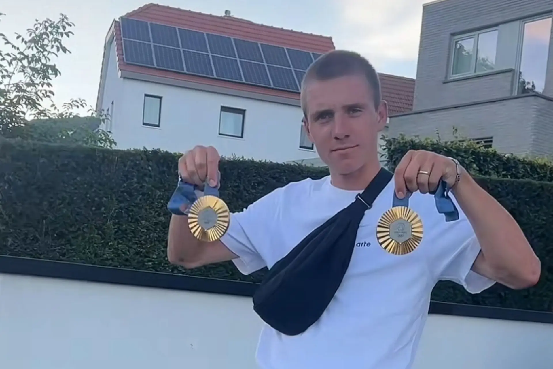 VIDEO: Remco Evenepoel embodies his inner Kanye West in TikTok celebrating Olympic success