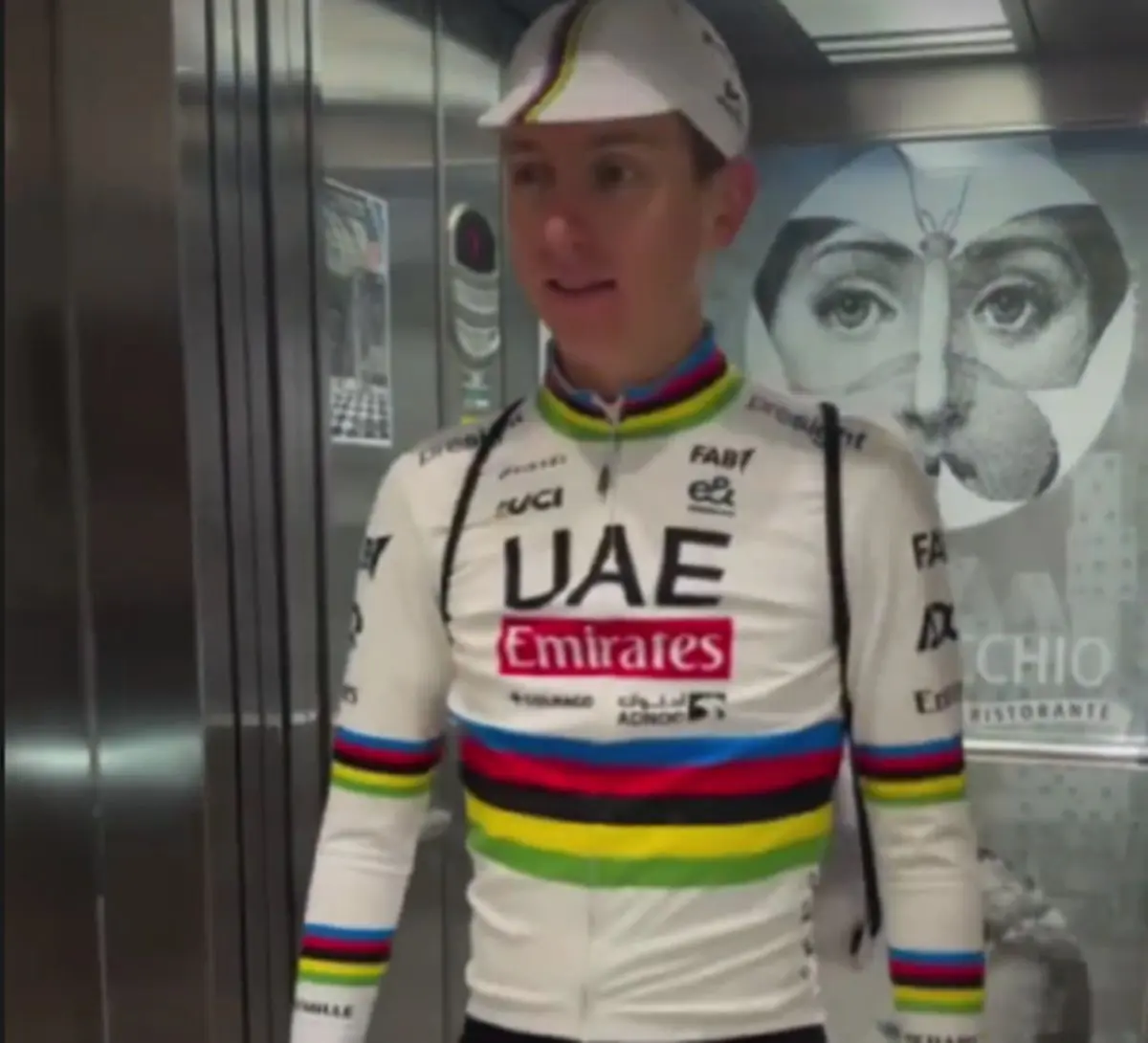UPDATE: First look into Tadej Pogacar's new World Champion's rainbow jersey