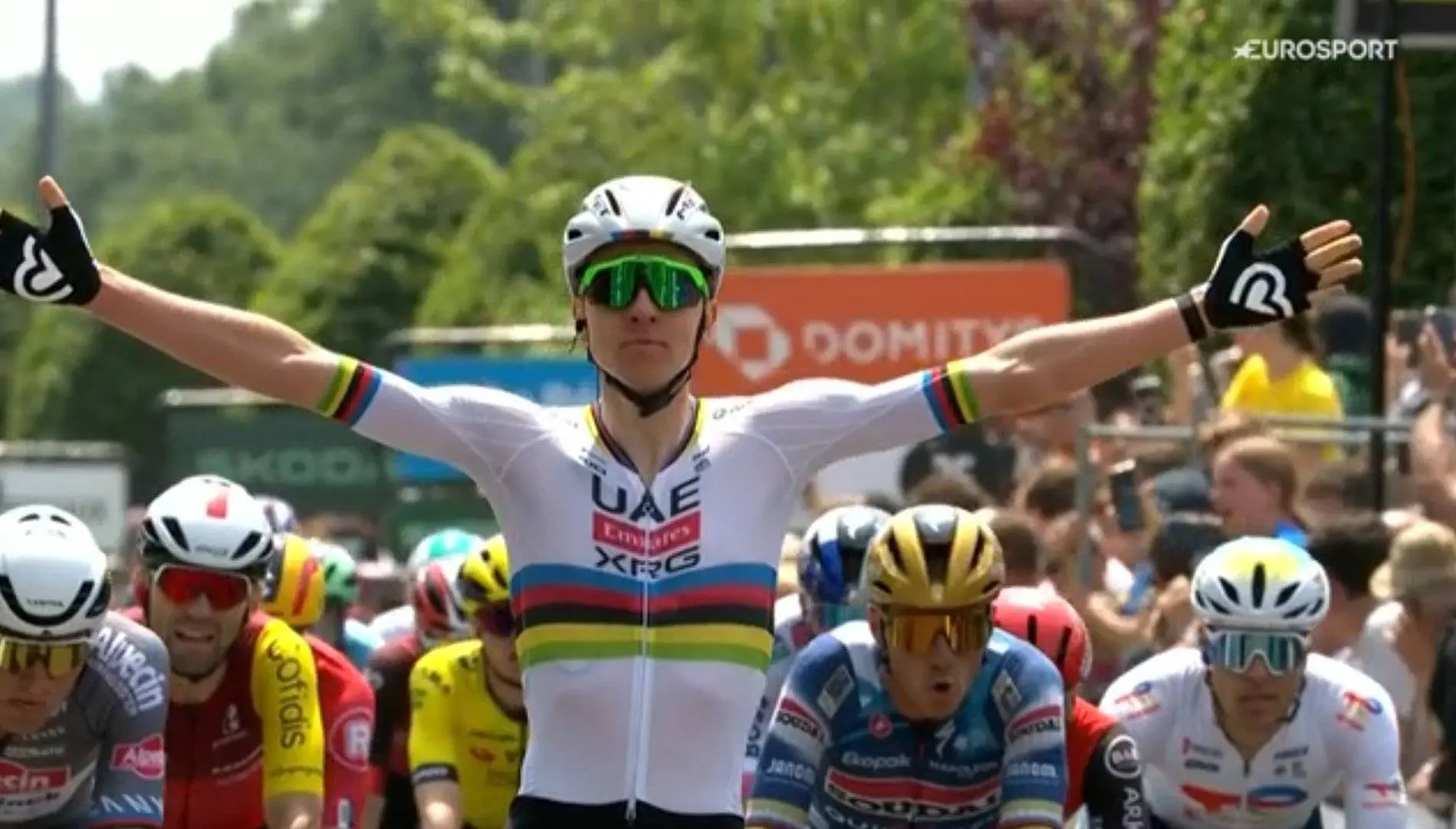 "I can leave this Dauphiné happy now" - Tadej Pogacar talks about incredible Dauphiné stage 1 finale