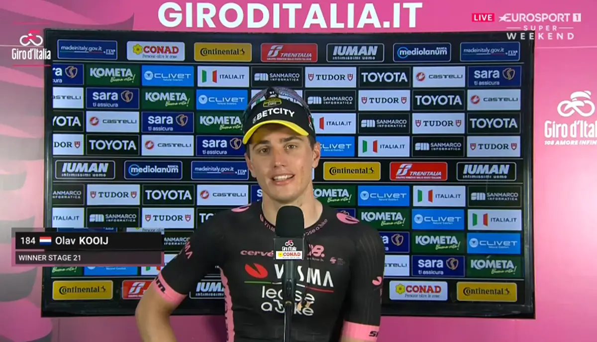 "It was a special day for the whole team" - Olav Kooij brings to a close dream finale to Giro d'Italia for Visma