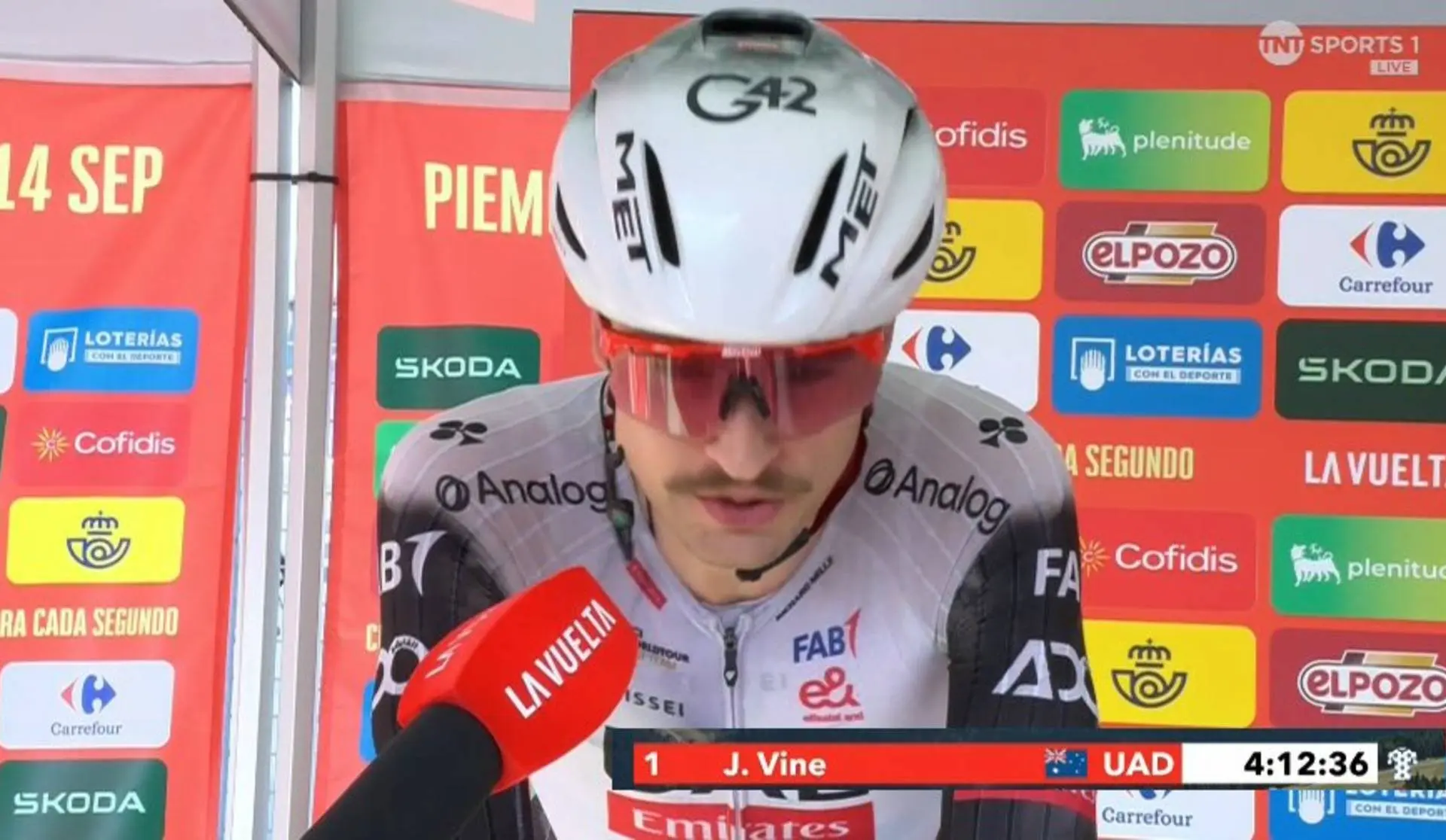 "This is for you Harrison!" - Jay Vine stars in front of wife and son to take solo Vuelta stage win in Andorra