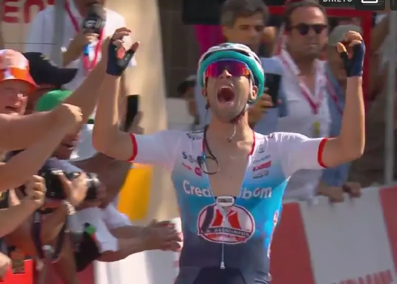 Hugo Nunes vence à justa a 3ª etapa da Volta a Portugal num final dramático com a fuga a aguentar mesmo até ao último metro!