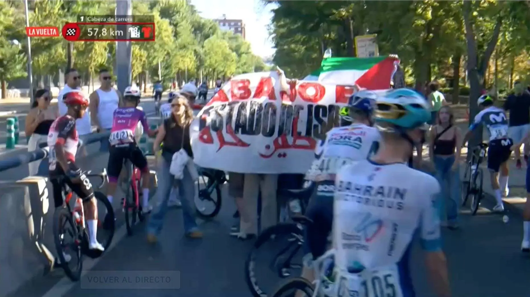 VIDEO - Manifestantes bloqueiam ruas de Madrid e etapa final da Vuelta está cancelada!