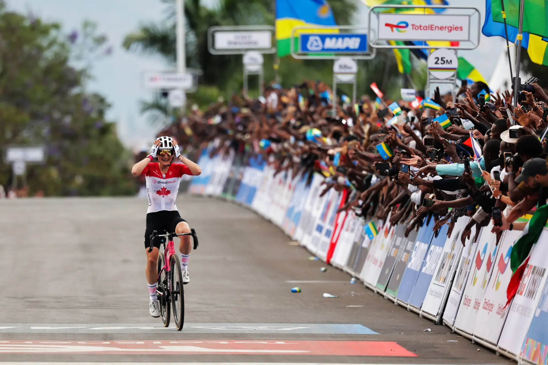 "I'm most proud of all the people my victory has inspired": Canada's first road world champion turns superstar overnight