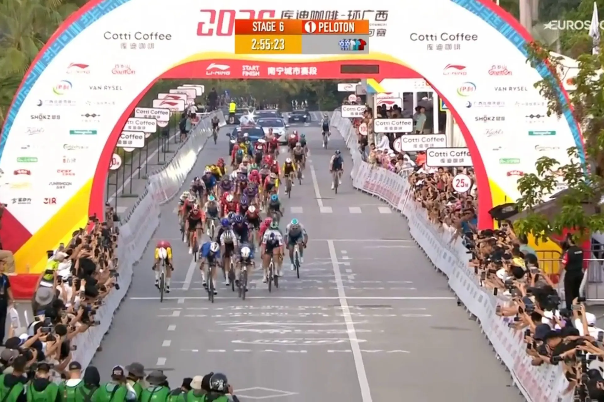 Resultados da 6ª etapa da Volta a Guangxi: Ivo Oliveira 5º, no 'Penta' de Paul Magnier. Double leva a Geral
