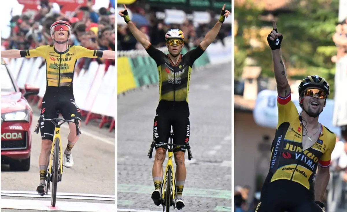 Os 10 ciclistas com mais vitórias na história da Visma – como se comparam Vingegaard, Van Aert e Roglic face às lendas do passado?