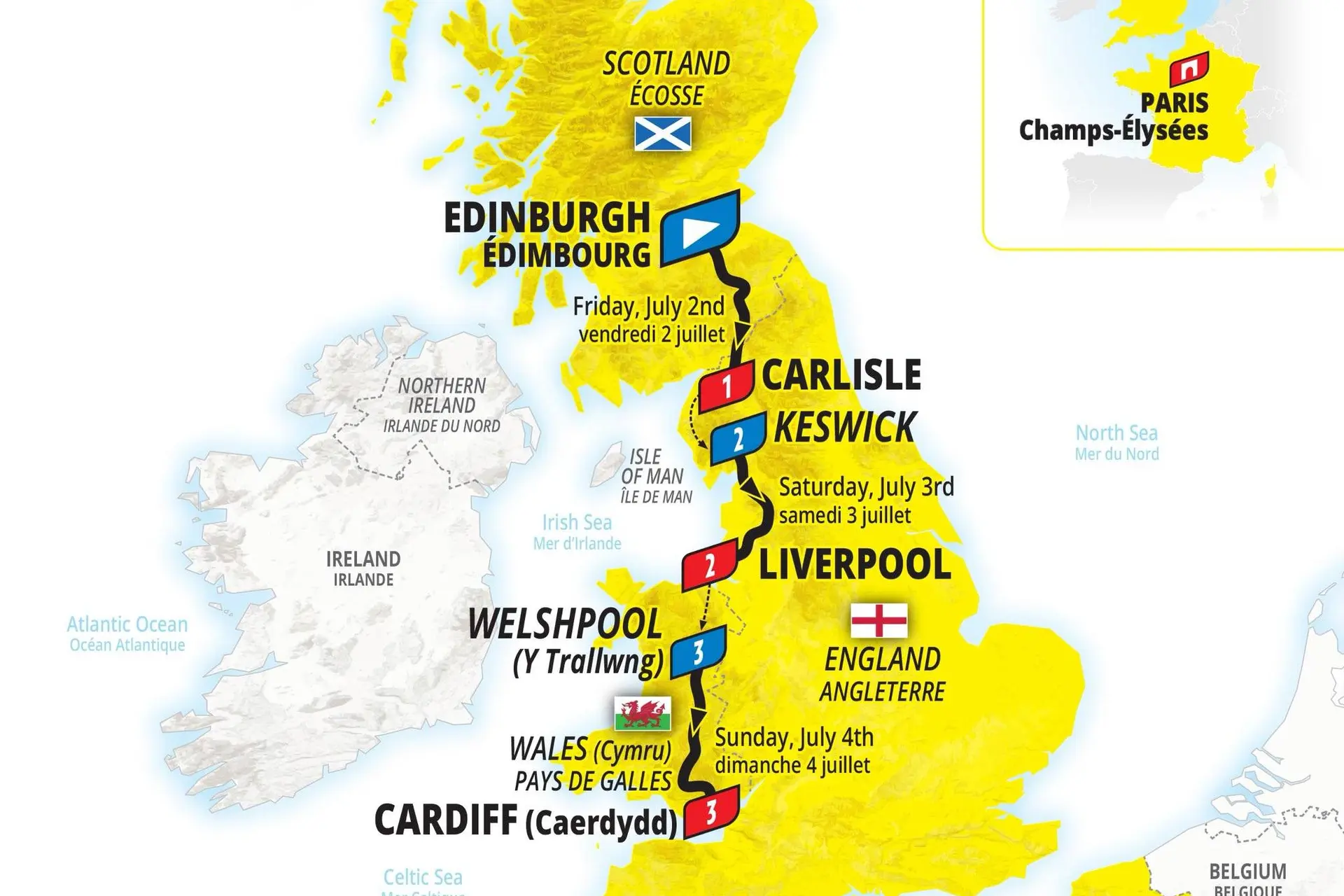OFFICIAL | 2027 Tour de France starts in Edinburgh - First 3 stages of British Grand Depart revealed